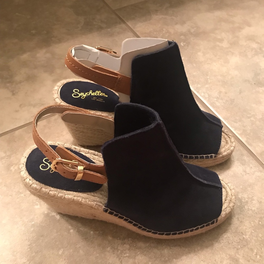 Seychelles Exhilarate Suede Wedges Size 8 - Picture 4 of 5